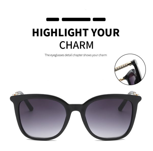 Gafas de sol para mujer huecas de metal estilo street shot vintage - Imagen 10