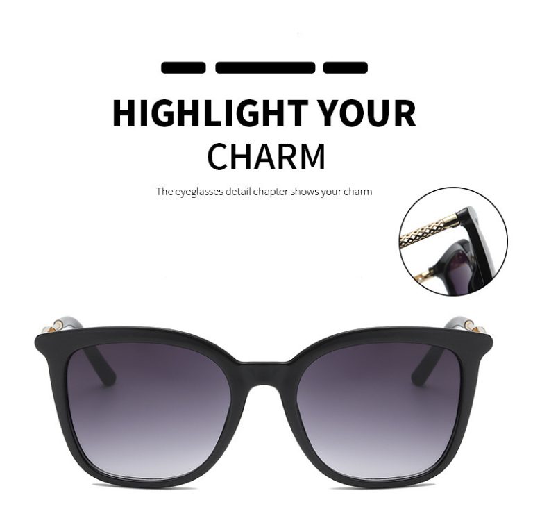Gafas de sol para mujer huecas de metal estilo street shot vintage - Imagen 10