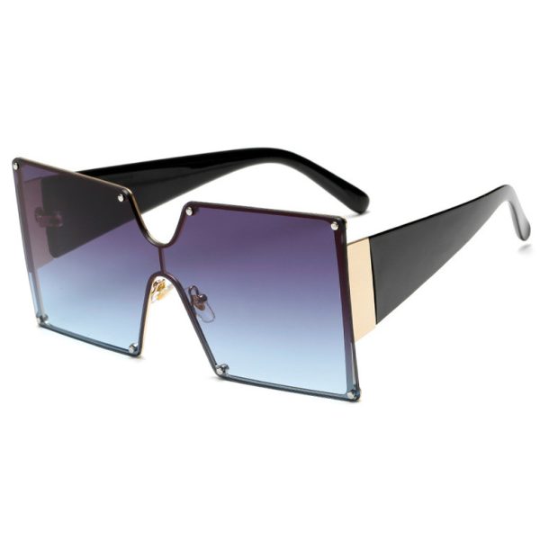 Gafas de sol para mujer con montura grande de metal - Imagen 5
