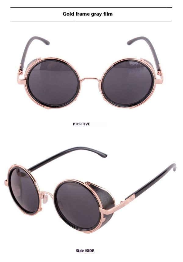 Gafas de sol para mujer redondas retro con protección UV - Imagen 9
