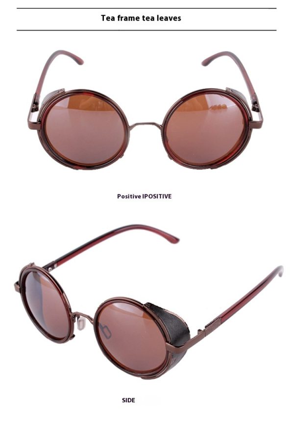 Gafas de sol para mujer redondas retro con protección UV - Imagen 4