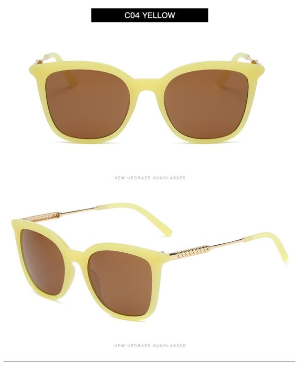 Gafas de sol para mujer huecas de metal estilo street shot vintage - Imagen 9