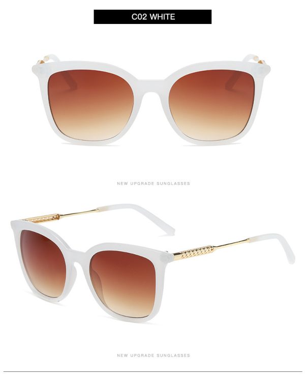 Gafas de sol para mujer huecas de metal estilo street shot vintage - Imagen 8