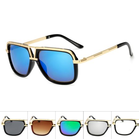 Gafas de sol para hombre estilo retro con montura grande, estilo sapo