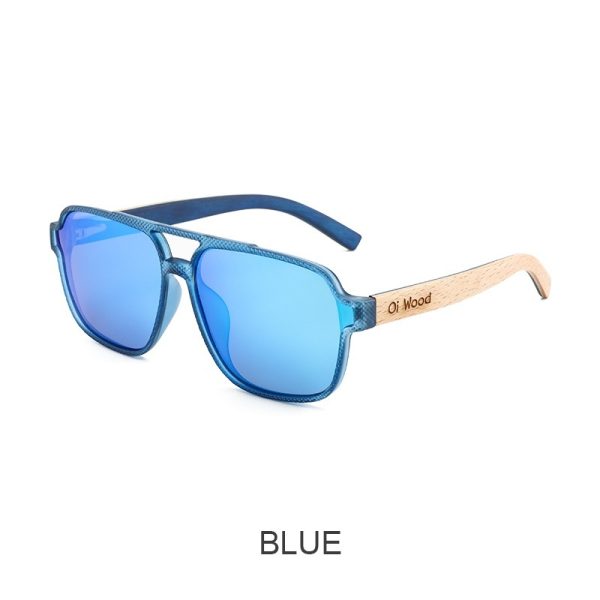 Gafas de sol de madera polarizadas con protección solar vintage - Imagen 3