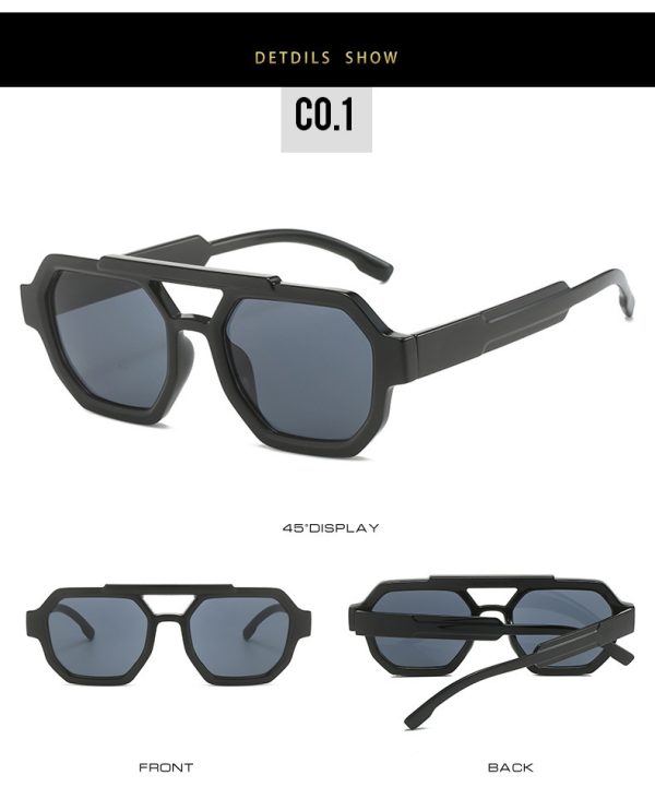Gafas de sol de doble haz poligonales piloto - Imagen 2