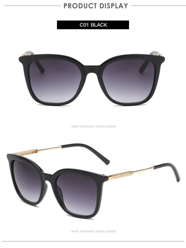Gafas de sol para mujer huecas de metal estilo street shot vintage - Imagen 5