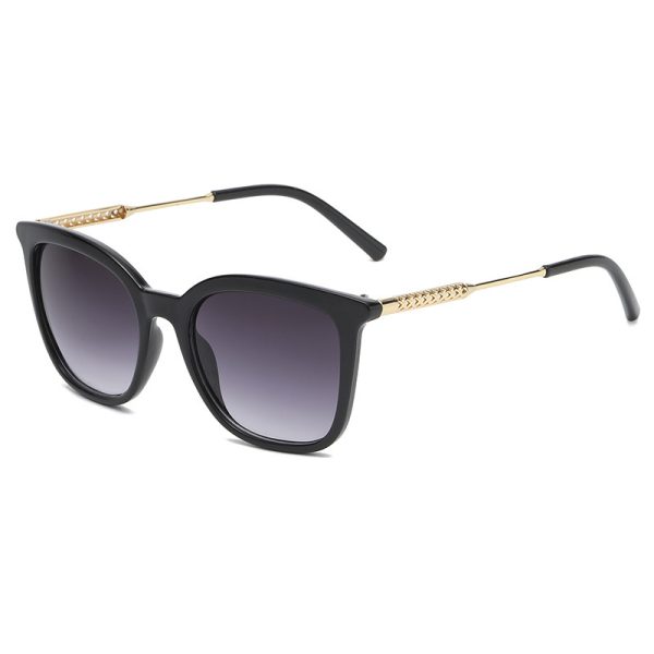 Gafas de sol para mujer huecas de metal estilo street shot vintage - Imagen 2