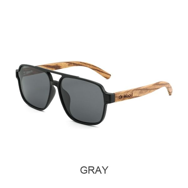 Gafas de sol de madera polarizadas con protección solar vintage - Imagen 4