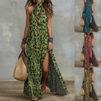 Printed Scarf-style Long Dress Fashionable And Casual