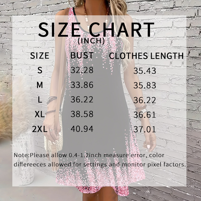 Women's Casual Sundress Summer Beach Dress Graphic Print V Neck Loose Tank Dresses - Image 4