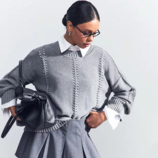 Loose Round Neck Idle Style Sweater