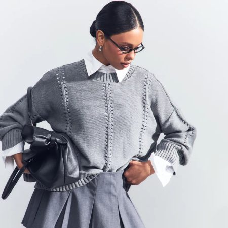 Loose Round Neck Idle Style Sweater