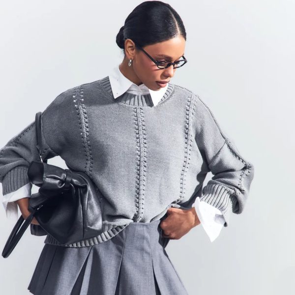 Loose Round Neck Idle Style Sweater